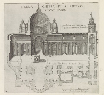 Interior view of the Church of St. Peter in the Vatican, St. Peter's Basilica in Vatican City,
