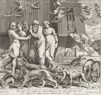 Noah leaves the ark after the flood, Paintings in the Loggia by Raphael, Raphael Bible, Imagines