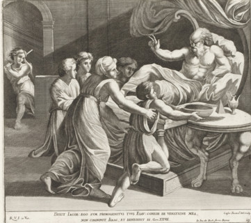 Isaac blesses Jacob, Raphael Bible, Paintings in the Loggia by Raphael, Imagines Veteris ac Novi
