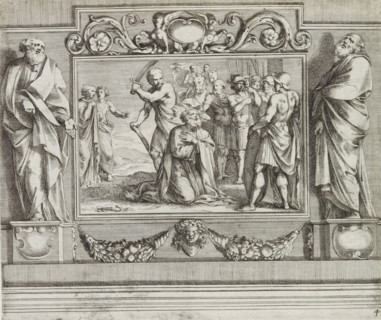 Peter freed from prison by an angel, Paintings by Giovanni Lanfranco intended for the Loggia del