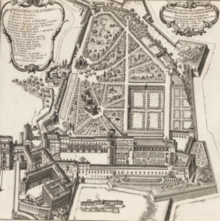 Pianta et alzata del giardino di Belvedere del Palazzo Pontificioin Vaticano, Map of the Vatican