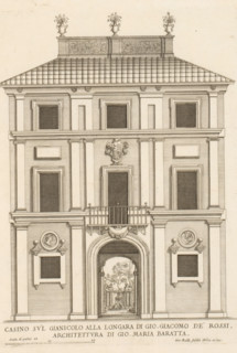 Casino su'l Gianicolo alla Longara di Gio. Giacomo de' Ross, Façade of the casino at Gianicolo alla