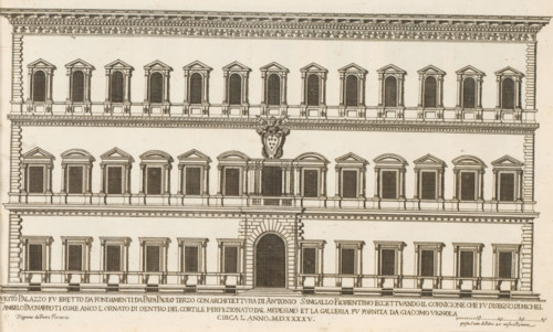 Façade of Palazzo Farnese, Palazzi di Roma, Roman palaces, Palazzi di Roma dei più celebri