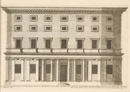 Façade of Palazzo Massimo alle Colonne, Il famoso palagio de SS.mi Massimi alla Valle fu