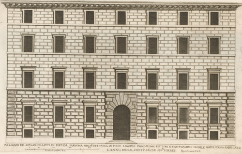 Palazzo de SS.ri Lancelotti in Piazza Navona archtettura di Pirro Ligori, Façade of Palazzo De