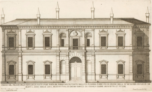 Façade of Villa Giulia, Disegno del palazzo vigna Giulia posto fuori Porta del Popolo non di stante
