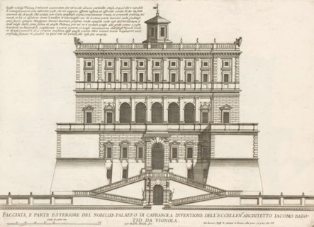 Façade of Villa Farnese in Caprarola, Facciata, parte esteriore del nobilliss. Palazzo di Caprarol,