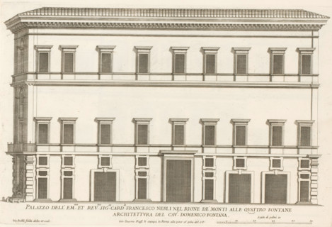 Façade of the palace of Cardinal Francesco Nerli, Palazzo dell' em.mo et rev.mo sig.re card.le