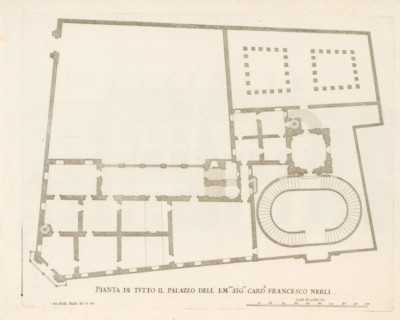 Pianta di tutto il palazzo dell' em.mo sig.re card.le Francesco Nerli, Plan of the palace of