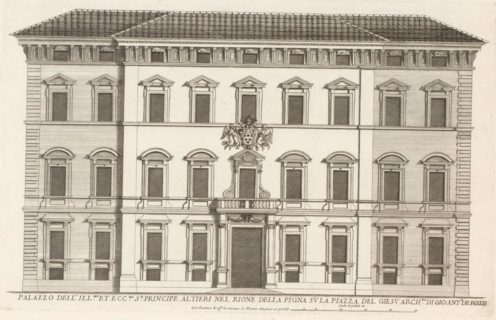 Palazzo dell' ill.mo et ecc.mo sr principle Altier, Façade of Palazzo Altieri, Roman palaces,