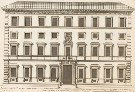 Façade of Palazzo Albertoni-Spinola, Palazzo dell' ill.mo sig. marchese Paluzzi d'Albertoni nel'