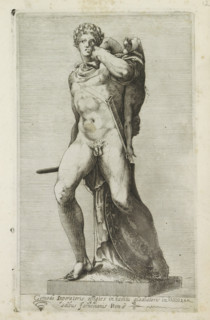 Comodo inperatoris effigies in habitu glariatoris, Sculpture of Emperor Commodus as a gladiator,