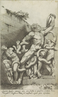 Laocoön group, Lacoontis signum e marmore mira arte factum, Ancient sculptures in Rome, Antiquarum