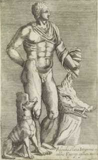 Adonidis statua integerrima in aedibus Episcopi aguinatis Romae, Sculpture of Adonis with hunting