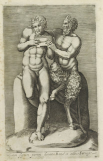 Satiri signum puerum docentis Romae in aedibus Farnesy, Sculpture group with Pan teaching Daphnis
