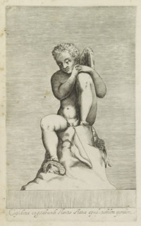 Cupidinis cogitabundi stantis statua apud nobilem quendem, Sculpture of Cupid, Ancient sculptures