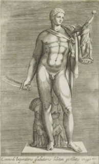 Commodi imperatoris gladiatoris sabitum gestantis imago, Sculpture of Emperor Commodus, Antiquarum