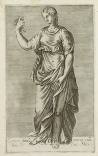 Sculpture of Ceres, Cereris simulacrum in villa Iulis iiii Pont. Max., Antiquarum statuarum urbis