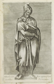 Sculpture of a barbarian prisoner, Parthorum rex captivis Romae in aedibus Farnesianis, Ancient