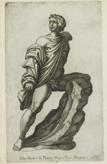 Sculpture of a son of Niobe, Filius Niobes in palatio magni ducis Etruriae, Antiquarum statuarum
