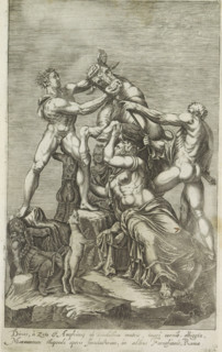 Sculpture of Dirce being tied to a bull, Farnese Bull, Dirces, à zeto et Amphione ob vindictam