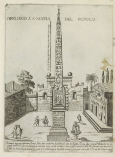 Obelisco a S. Maria del Popolo, The Egyptian obelisk of Ramses II in Piazza del Popolo in Rome,