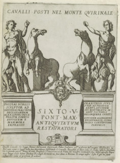 Dioscures on the Quirinal, Cavalli posti nel monte Quirinale, Modern and ancient monuments and
