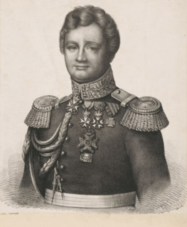 Portrait of Andries Jan Jacob des Tombe, print, The sitter wears a military uniform with insignia.,
