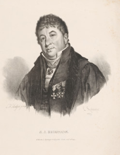 Portrait of Sebald Justinus Brugmans, print, The sitter wears four knightly orders., printmaker: