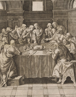 Last Supper, print, album page, This print is part of an album., printmaker, after print by, after
