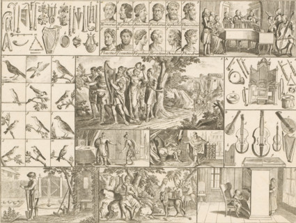 Sheet with various encyclopedic illustrations, Encyclopedic illustrations for youth,