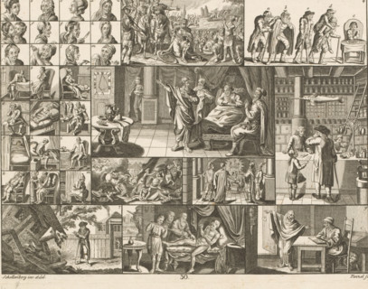 Sheet with diverse encyclopedic illustrations, Bilder-Akademie für die Jugend, Encyclopedic