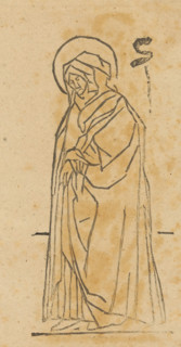 Unknown saint, Saints, print, album page, This print is part of an album., 1800 - 1899, printmaker,