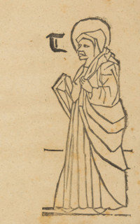 Unknown saint, Saints, print, album page, This print is part of an album., 1800 - 1899, printmaker,