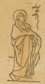 Unknown saint, Saints, print, album page, This print is part of an album., 1800 - 1899, printmaker,