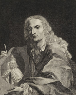 Portrait of an unknown artist, possibly Giovanni Marco Pitteri or Gregorio Lazzarini, print,