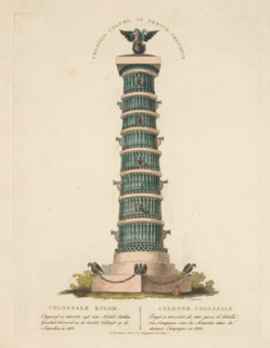 Colossal Column of French Ordnance, Colossal Column, Column in Moscow, 1812, print, Colossal column