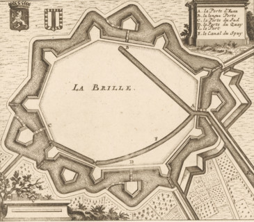 La Brille, Fortification plan of Brielle, area plan, print, Plan of the fortifications of Brielle,