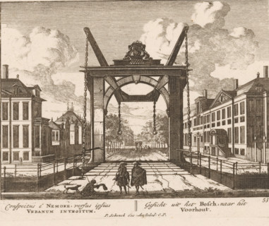 View from the Haagse Bos to the Voorhout, conspectus é Nemore, versus ipsius Urbanum introitum,