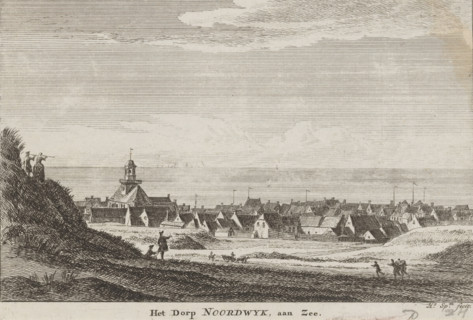 View of Noordwijk aan Zee, The village of Noordwyk, by the sea, print, printmaker: Hendrik Spilman,