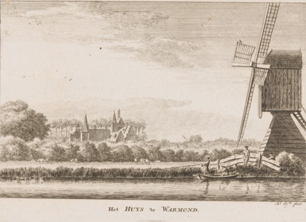 View of Huis Warmond, Het Huys te Warmond, print, watermark, printmaker: Hendrik Spilman, Haarlem,