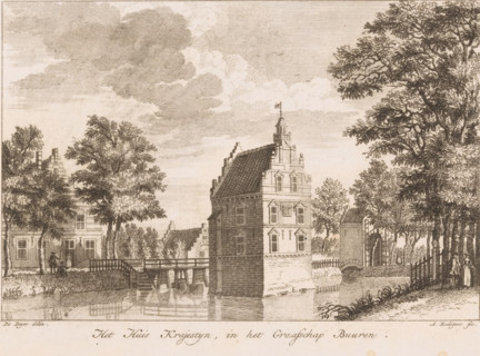 View of Crayestein House in Tricht, Krajestyn House, in the County of Buuren, Village views across