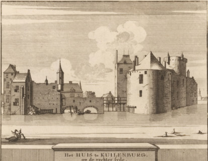 View of Culemborg Castle, The House at Kuilenburg on the right side, Castles, country estates and