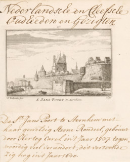 S Jans-Poort te Aernhem, Sint-Janspoort te Arnhem, print, book illustration, Series number, 277,