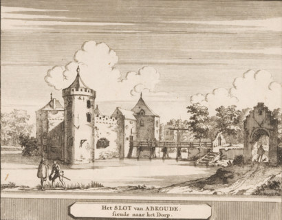The castle of Abcoude, looking towards the village, View of Abcoude Castle, print, book