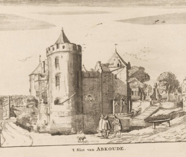 t Slot van Abkoude, View of Slot Abcoude, print, 1650 - 1800, printmaker, paper, etching, height
