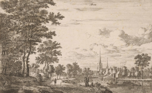 View of Abcoude, Abcou, print, Series number 3, 8, printmaker: Roelant Roghman, publisher: Clement