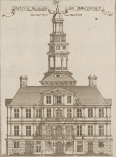View of the Town Hall in Maastricht, Maeson de ville de Maestricht, The Town Hall of Maastricht,