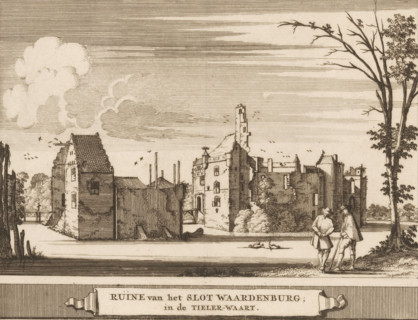 View of the ruins of Waardenburg Castle, Ruins of Waardenburg Castle, in the Tieler-Waart, Castles,