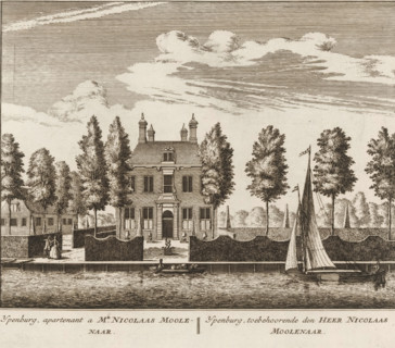 View of the country estate Ypenburg, in Abcoude, Ypenburg, apartmentnant to Mr. Nicolaas Moolenaar,